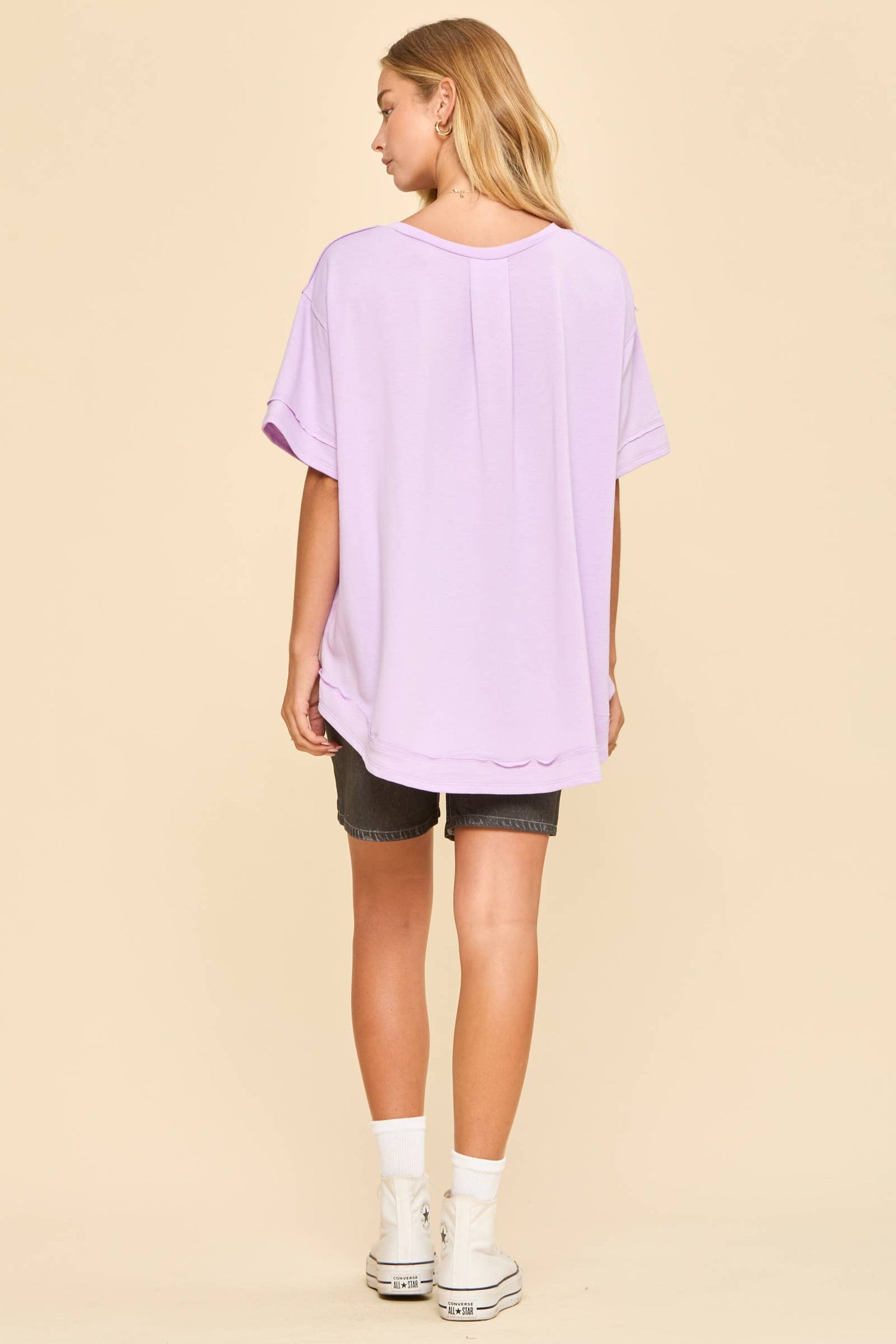 Textured Terry Knit Top