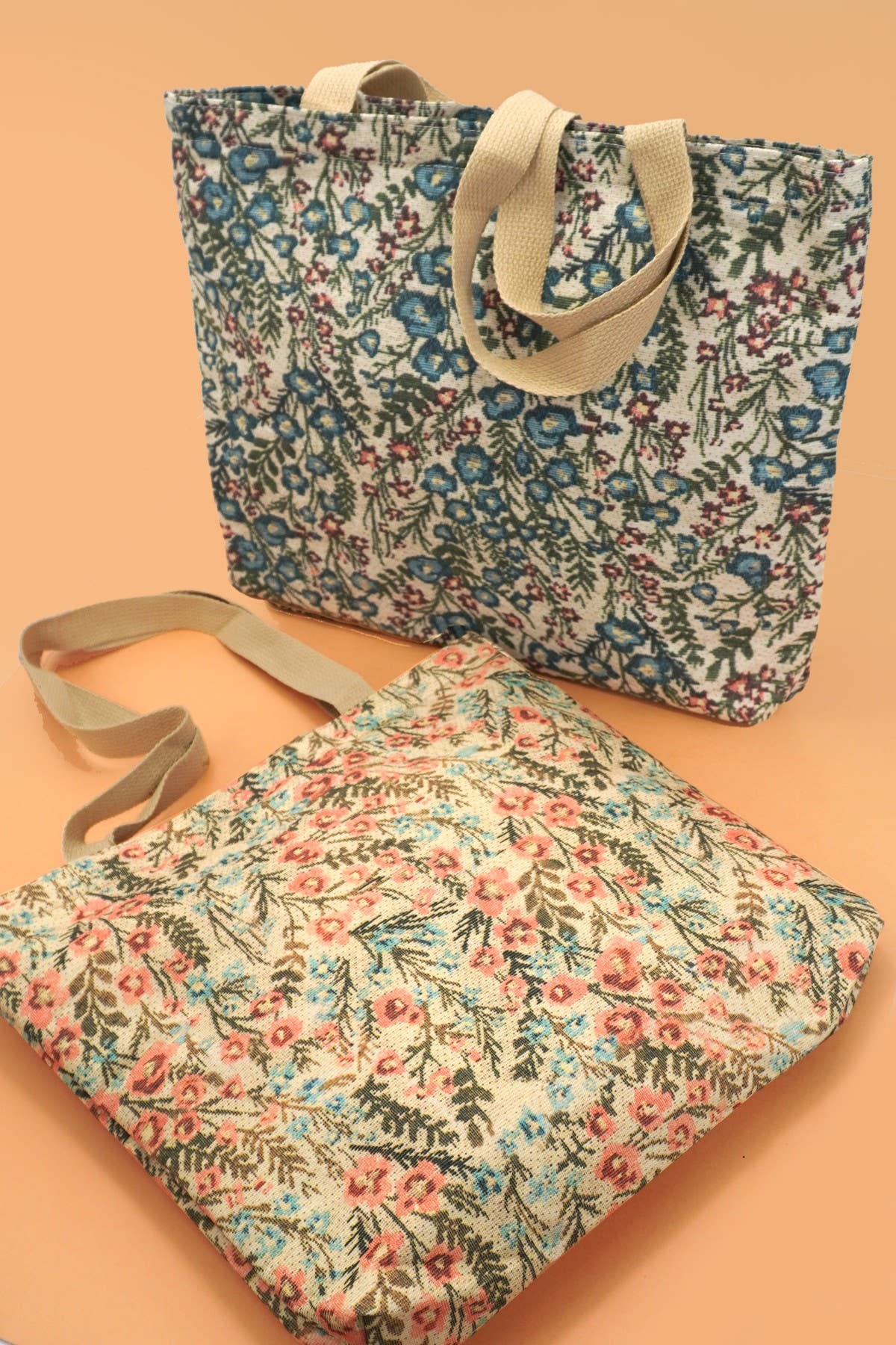 Embroidered Floral Tote Bag