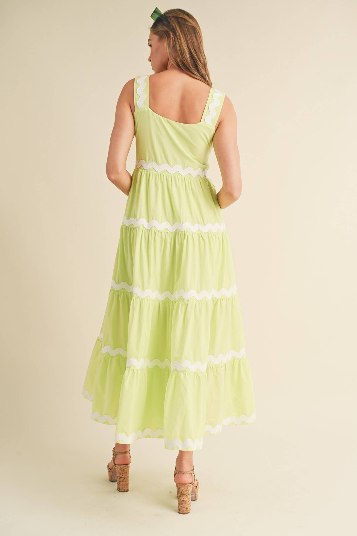 Ric Rac Trim Midi Dress