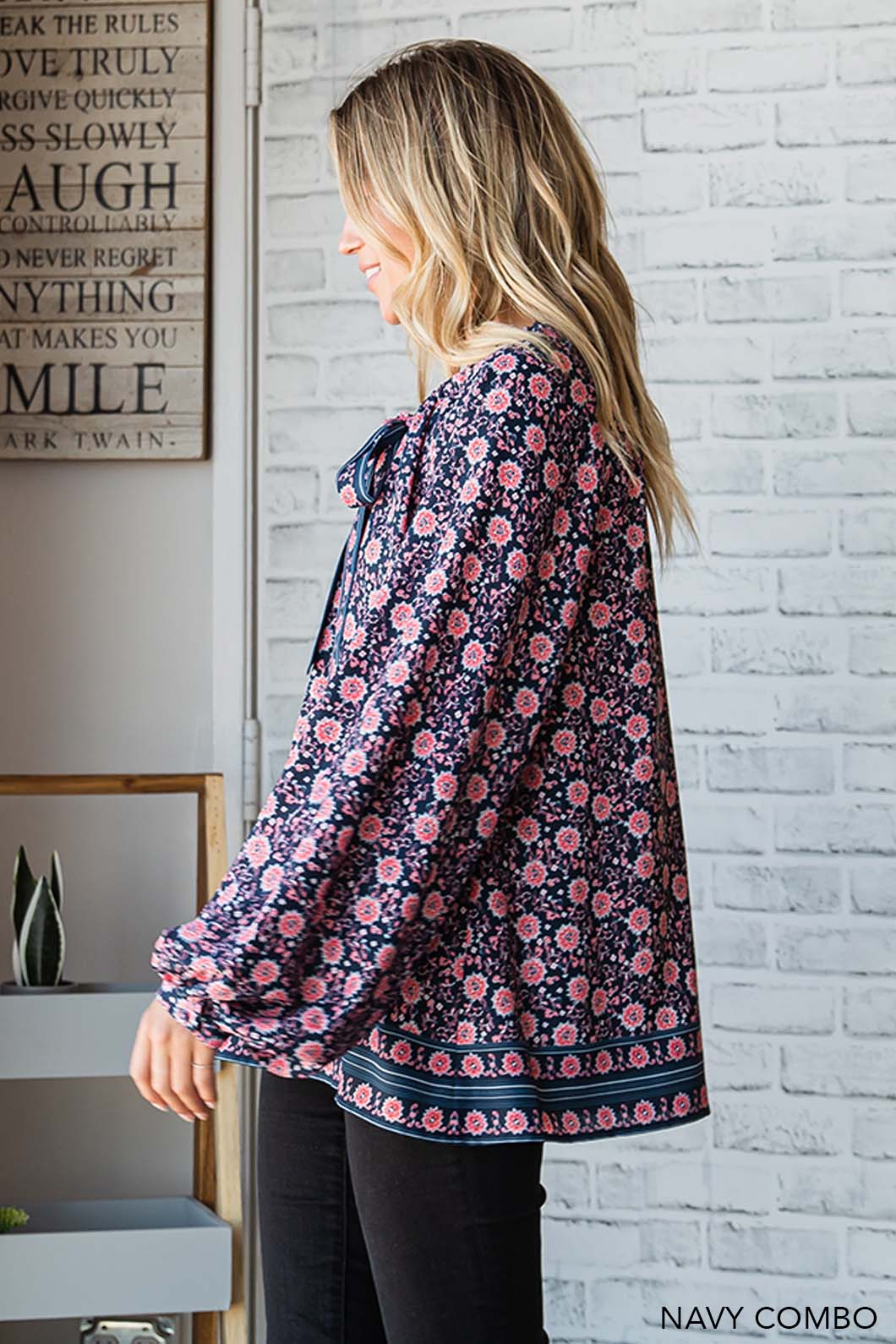 Renea Olive Long Sleeve Top