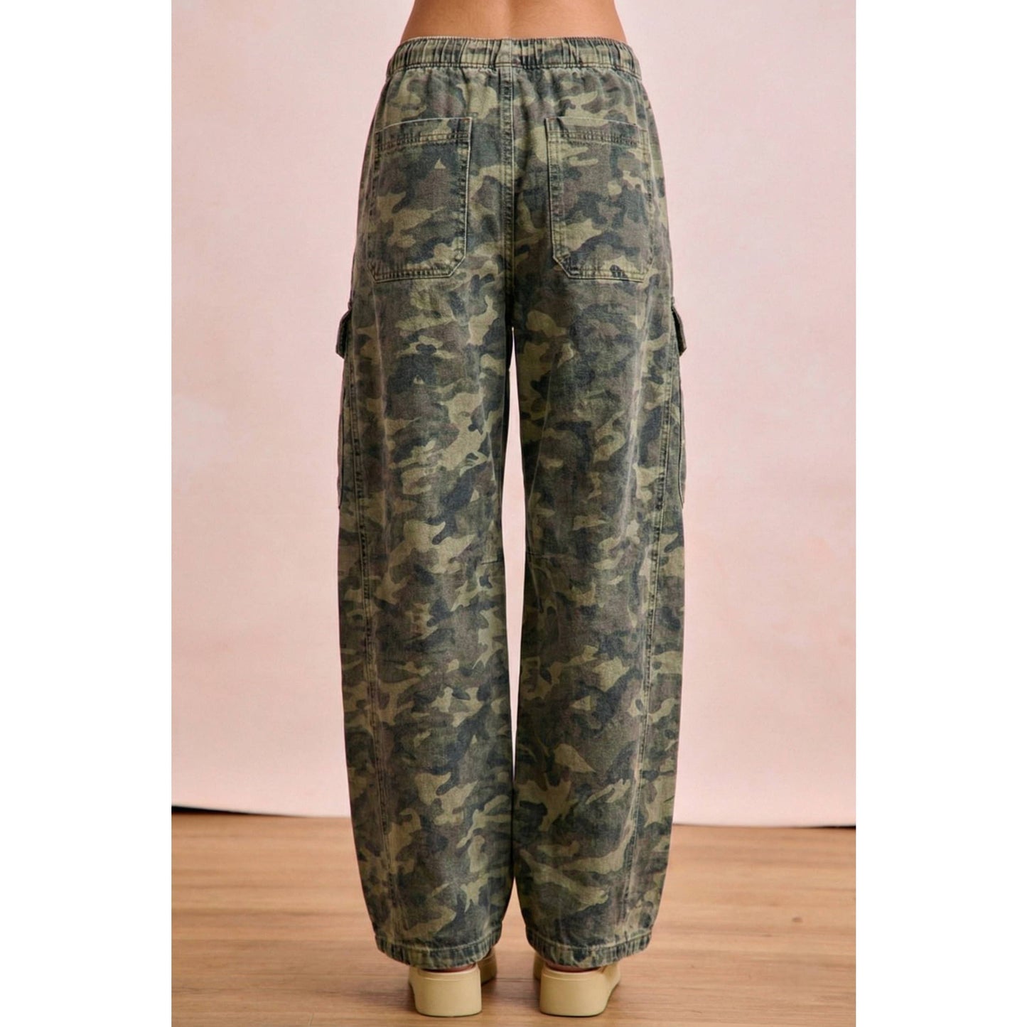 Camo Baggy Barrel Cargo Pants