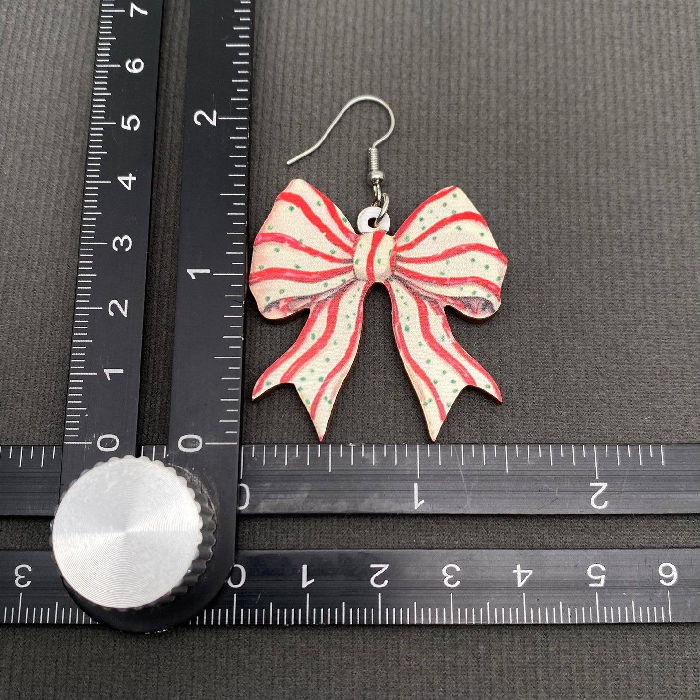 Christmas Bow Wooden Earrings