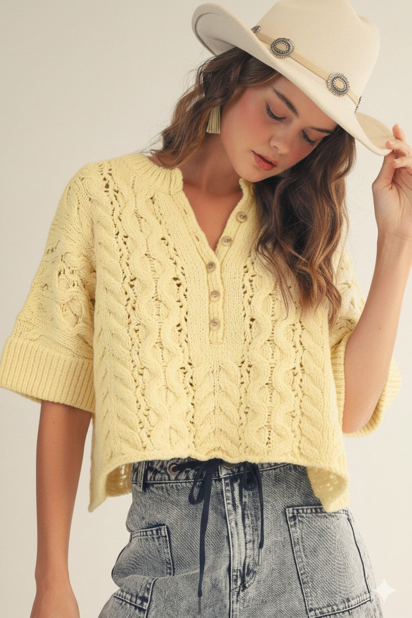 Lemon Knit Pullover
