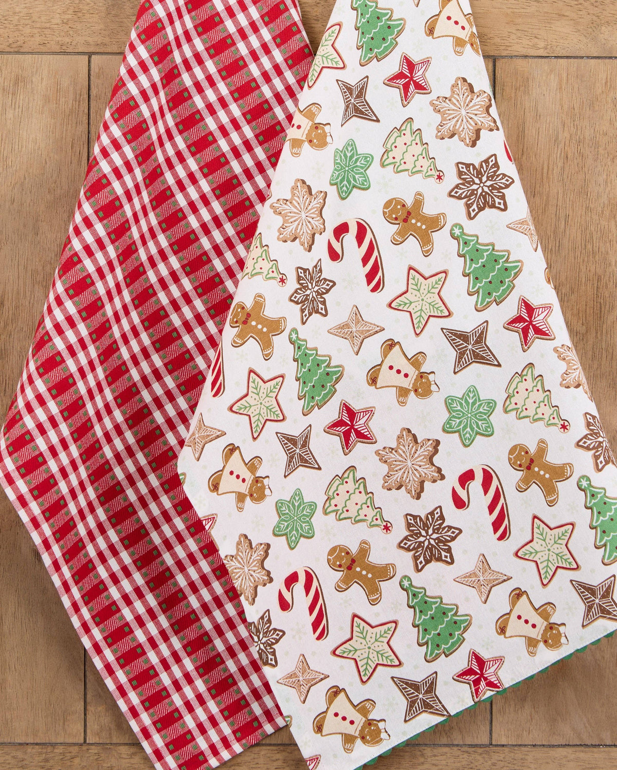 Santa's Cookies Embellished Dishtowel