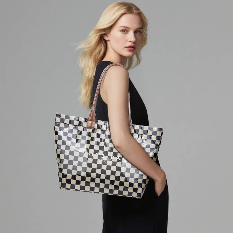 Checkerboard Tote Bag