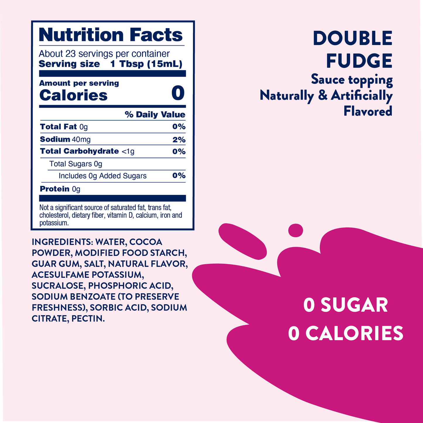 Sugar Free Double Fudge Sauce