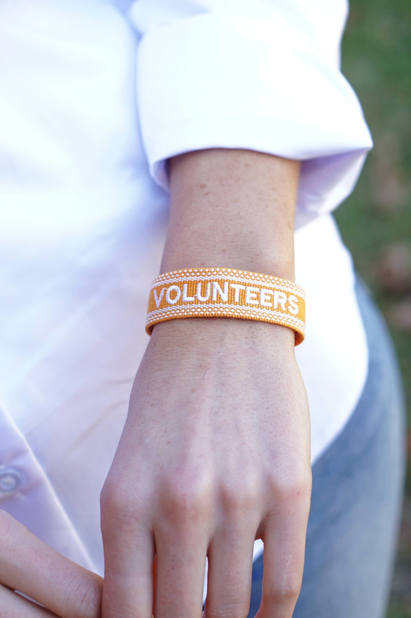 Tennessee Vols Woven Tassel Bracelet in Orange