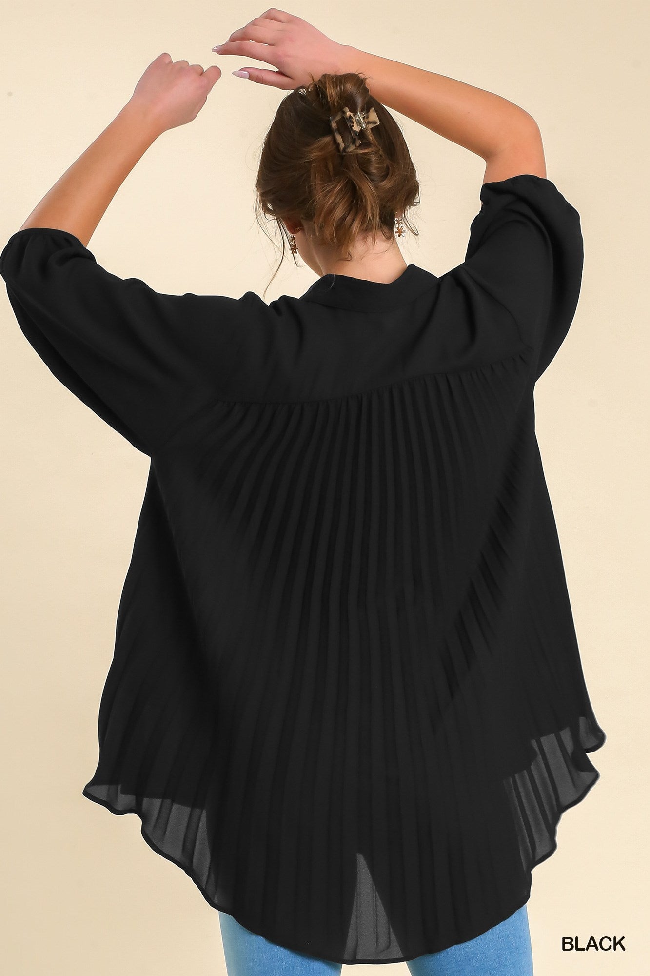 Pleated Chiffon Tunic