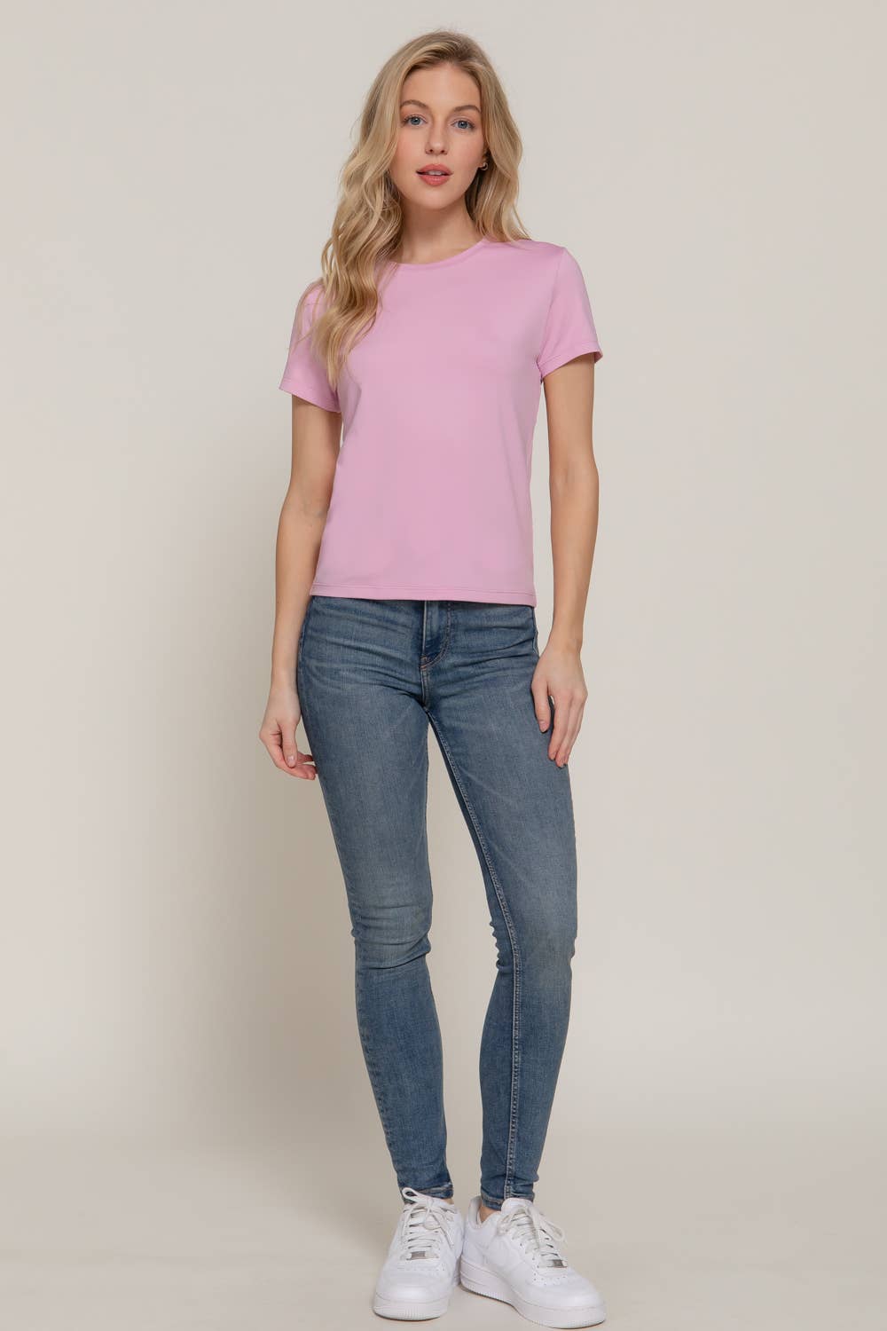 Short Sleeve Butter Soft Round Neck Top
