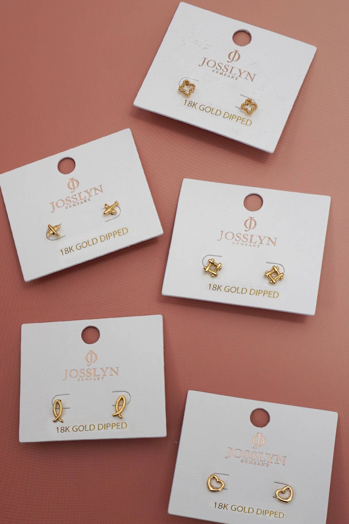 18K Stainless Steel Stud Earrings