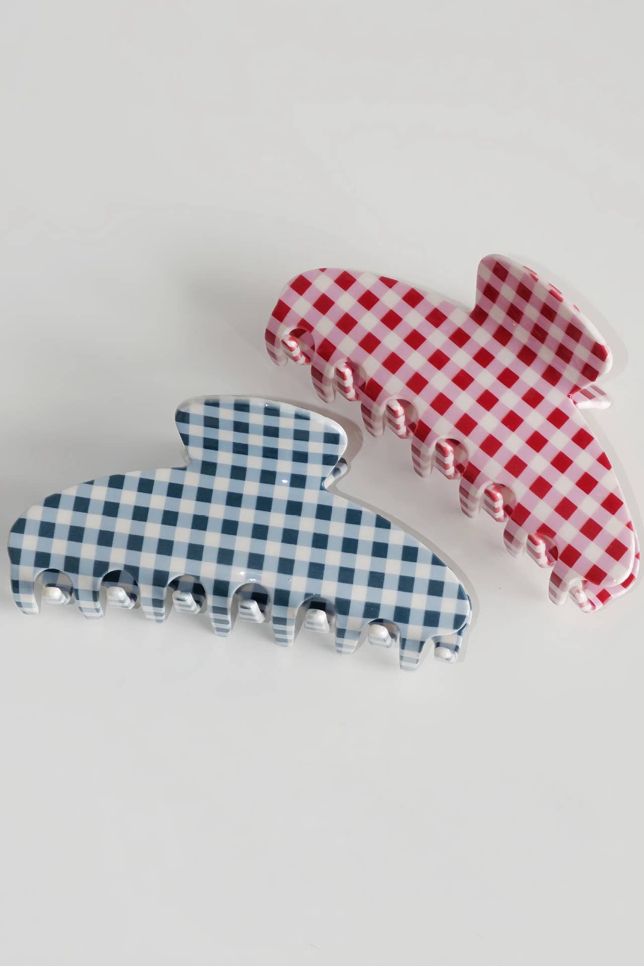 Jumbo Stripe Plaid Claw Clip