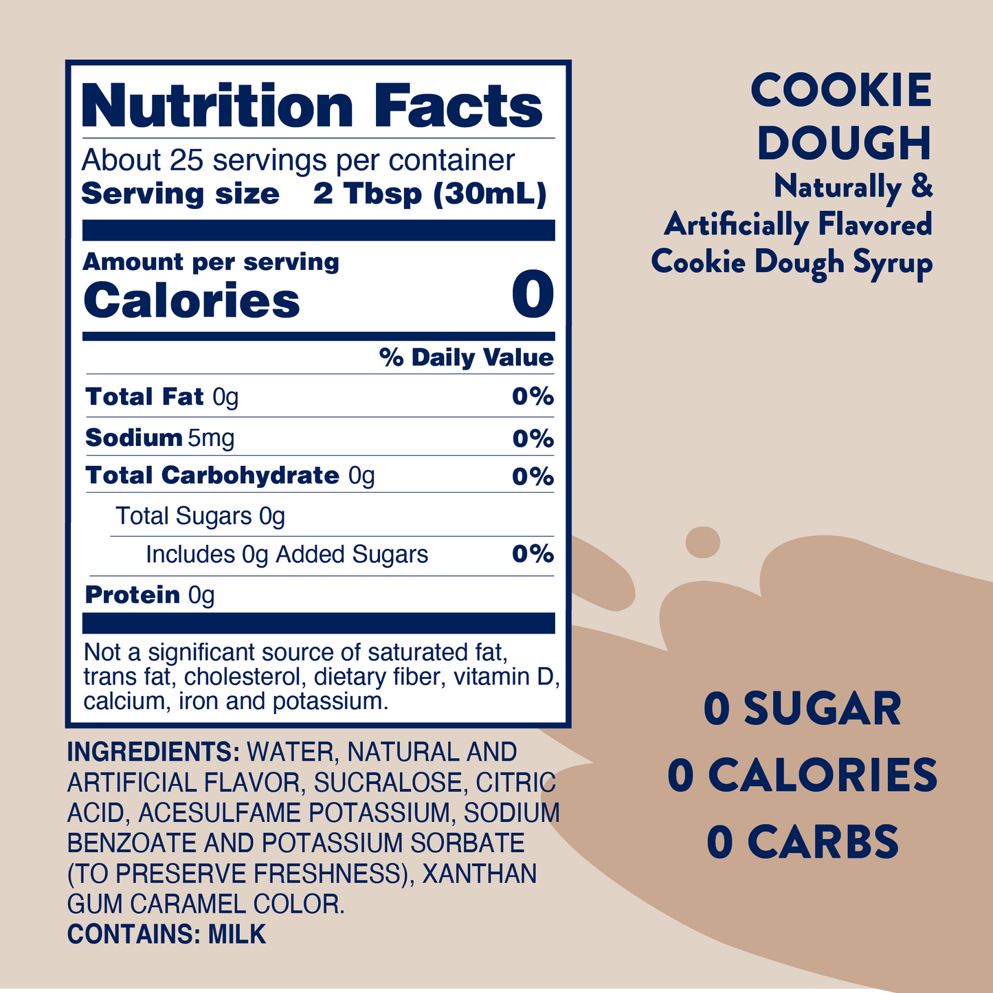 Sugar Free Cookie Dough Syrup