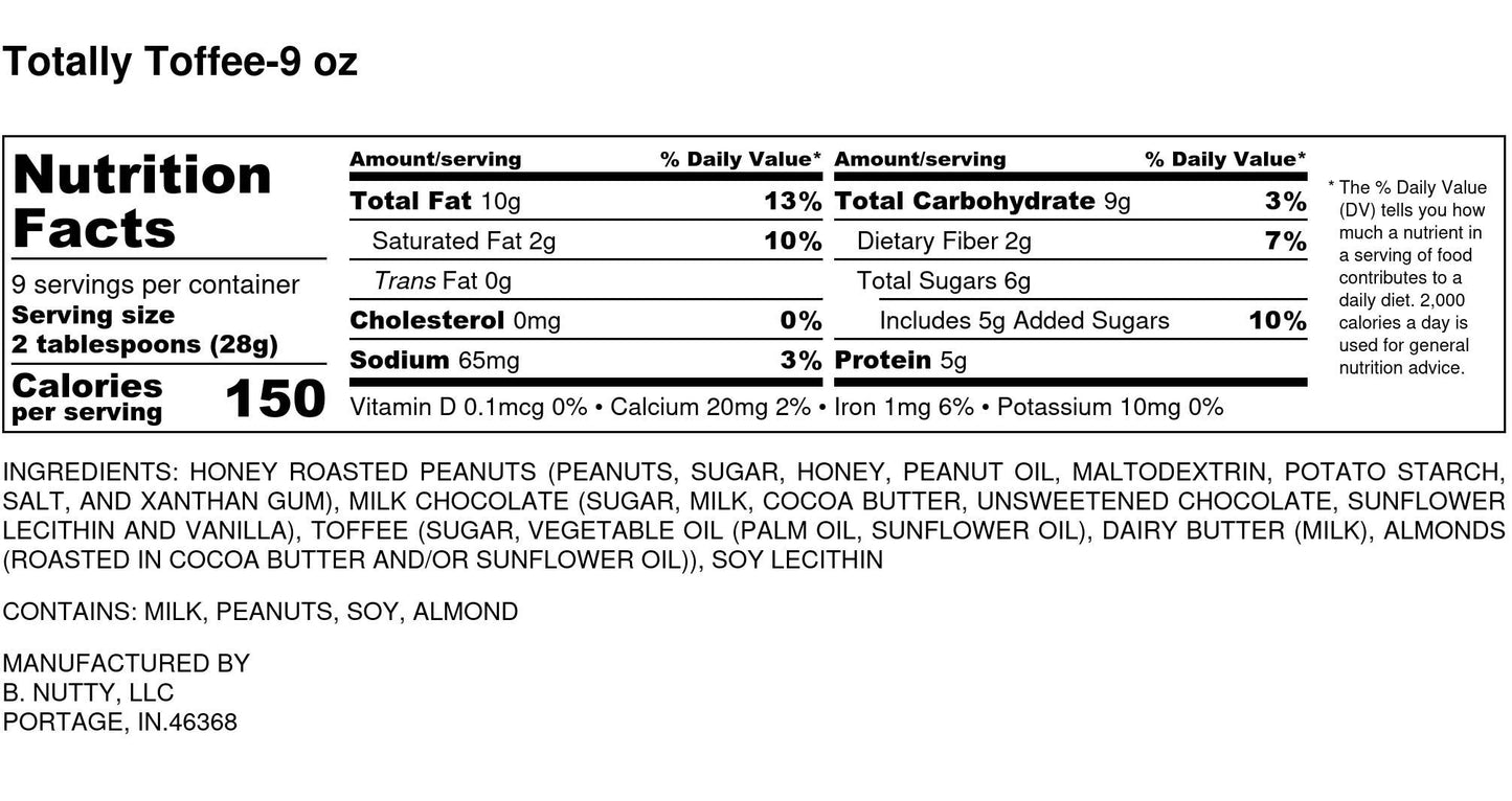Totally Toffee BNutty Peanut Butter - 9oz