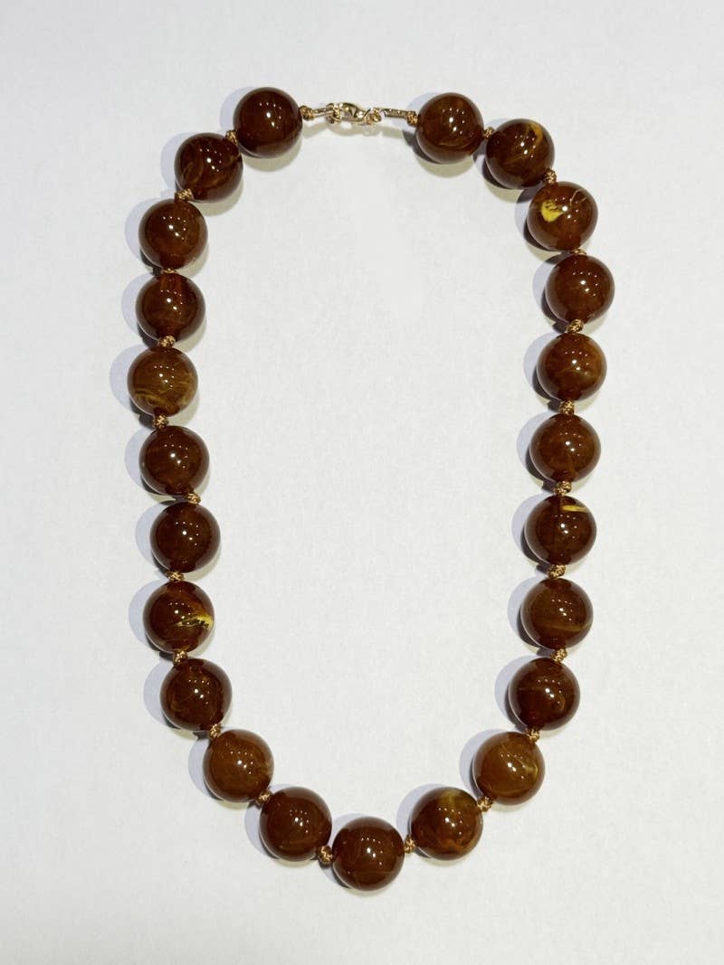Natural Stone Stainless Steel Necklace
