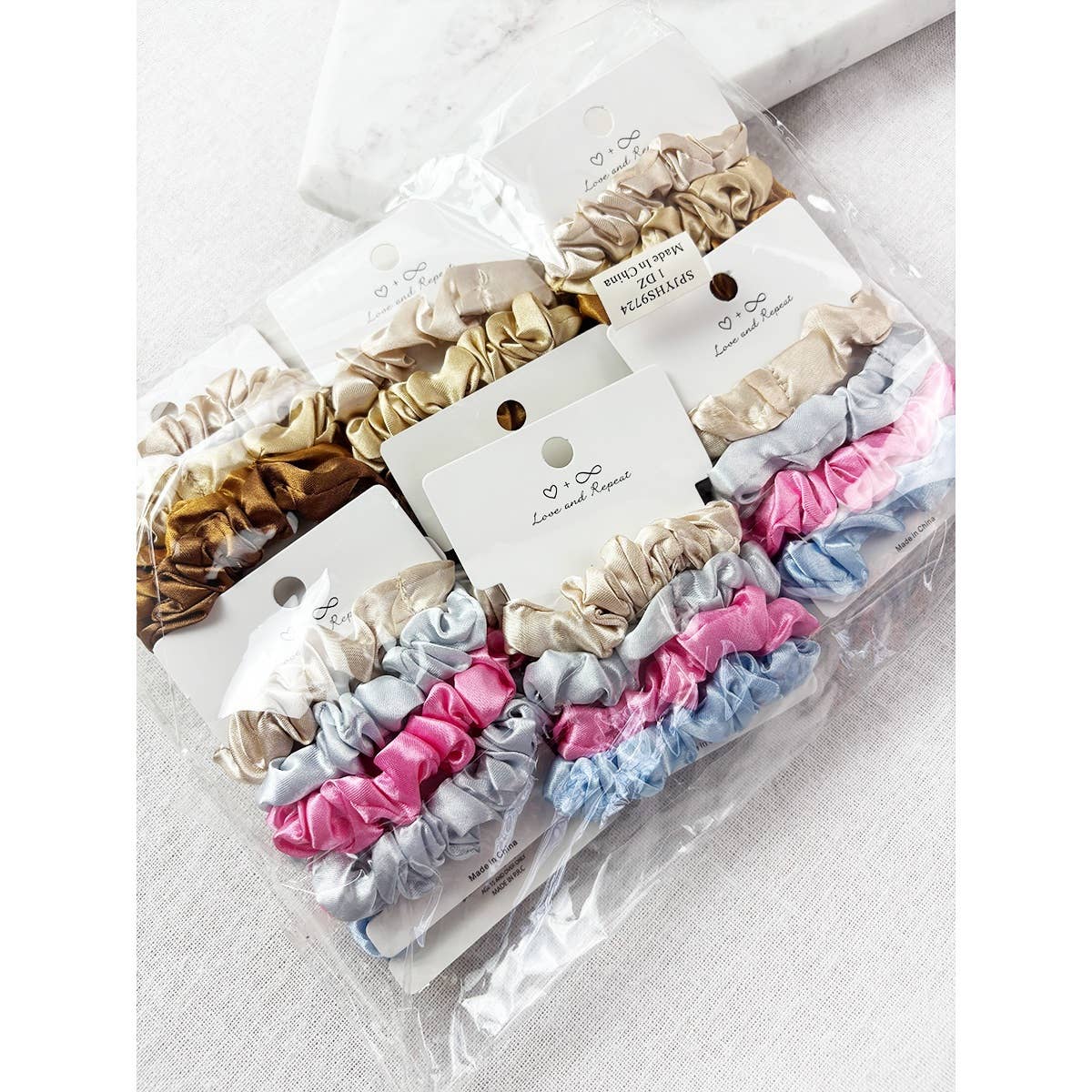 4-Pcs Satin Scrunchie Set