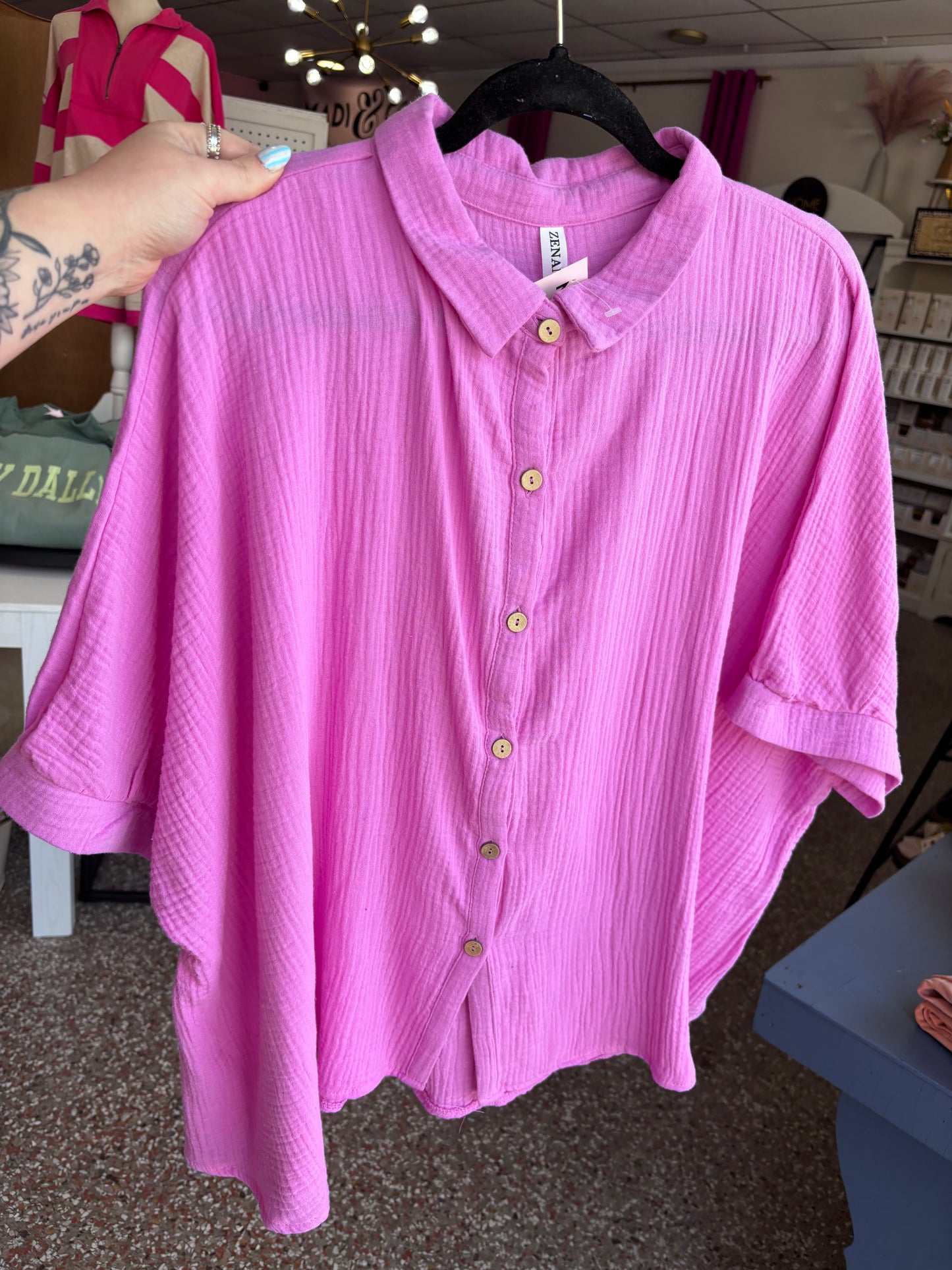 Delilah Button Up Top