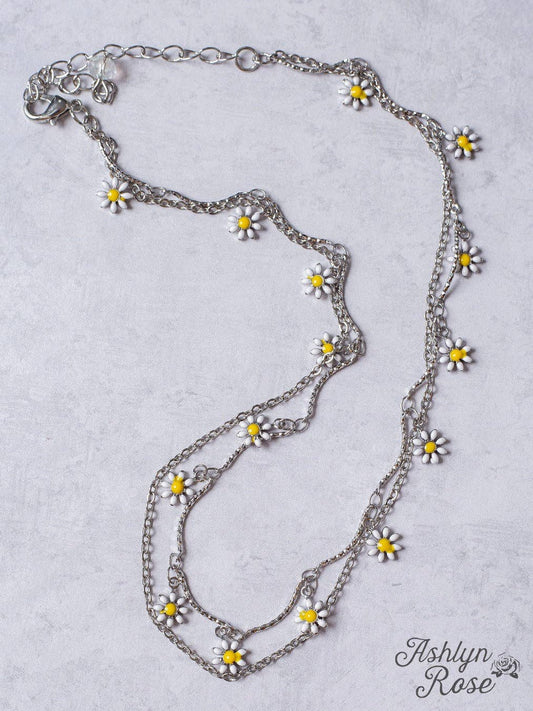 Daisy Double Chain Necklace
