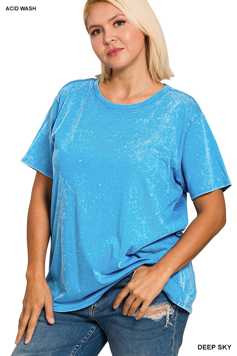 Zenana Acid Wash Tee