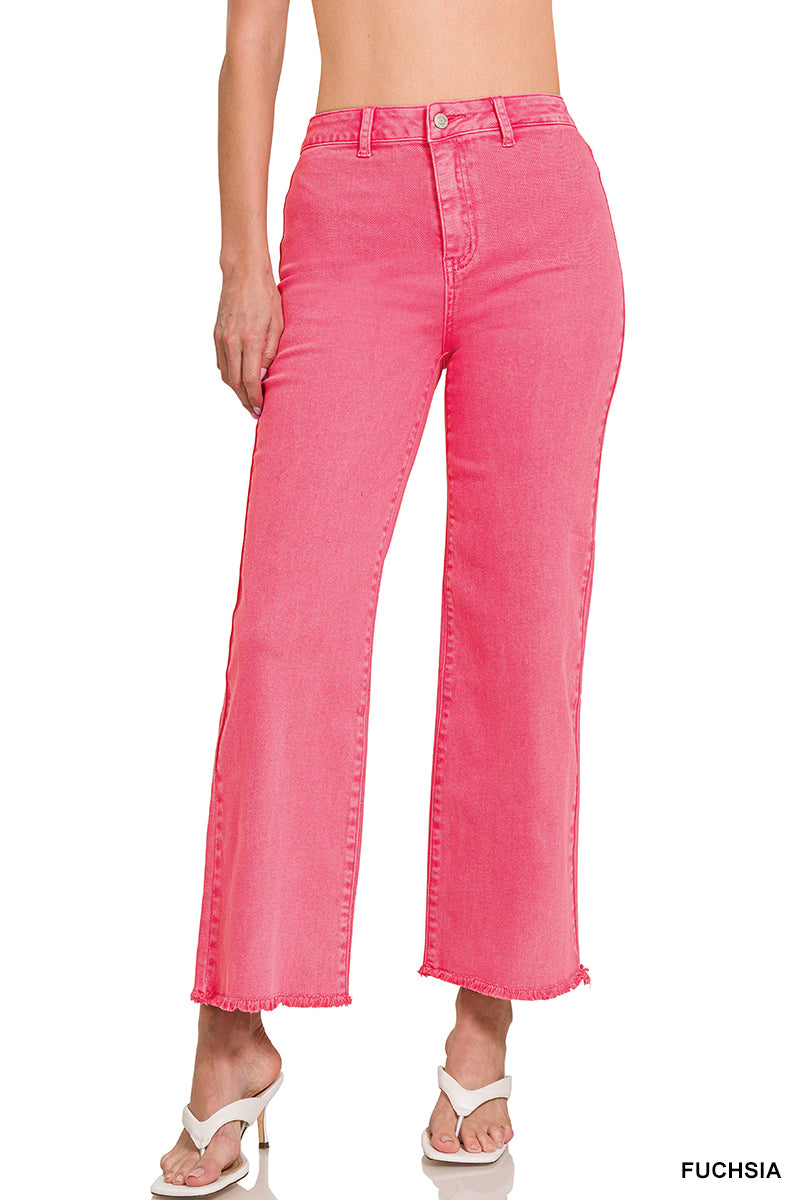 Zenana Washed Straight Leg Jeans