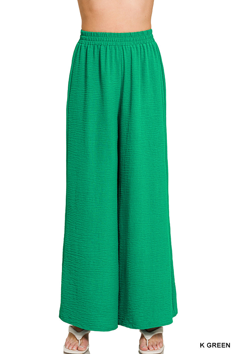 Woven Wide Leg Pants - Full Length