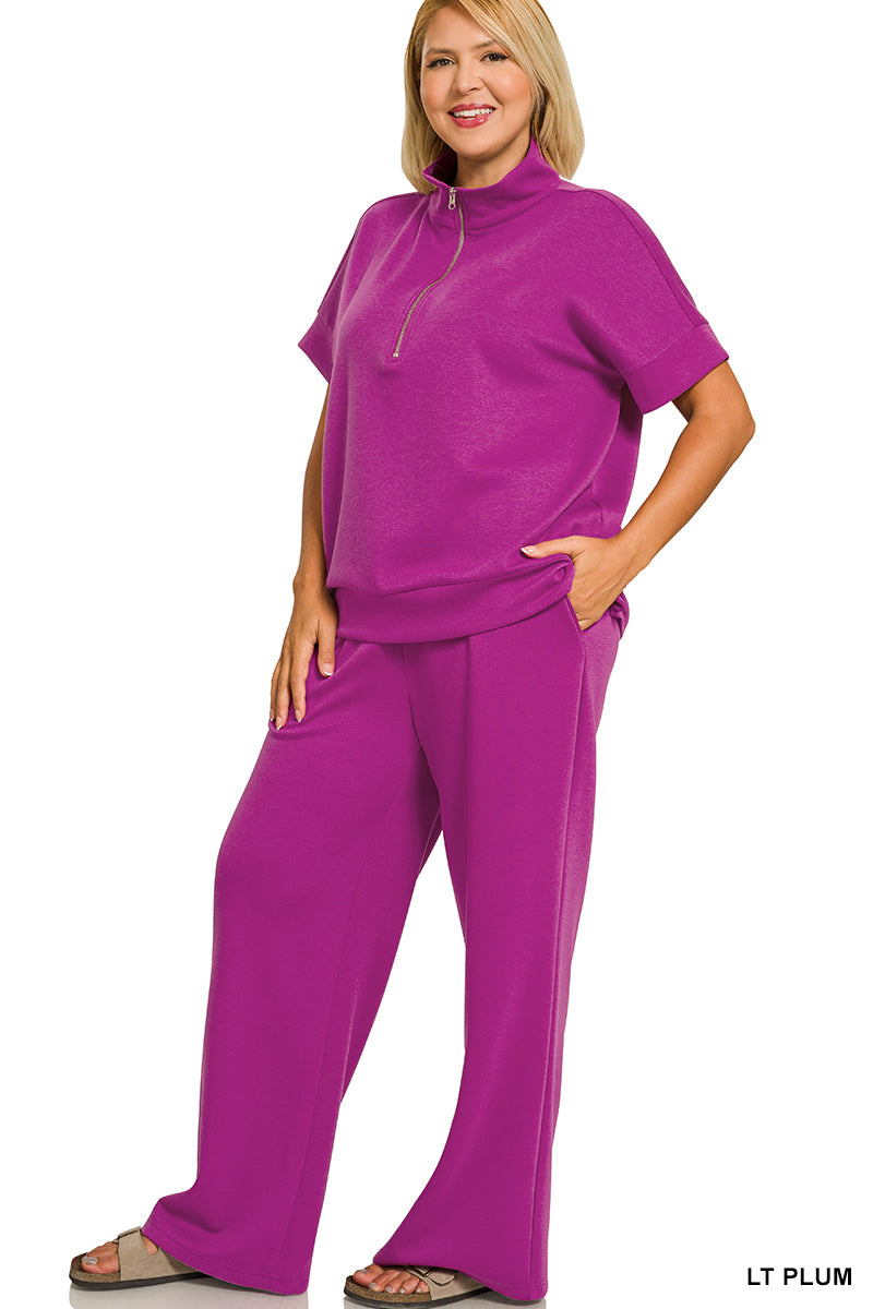 Scuba Half Zip Pants Set