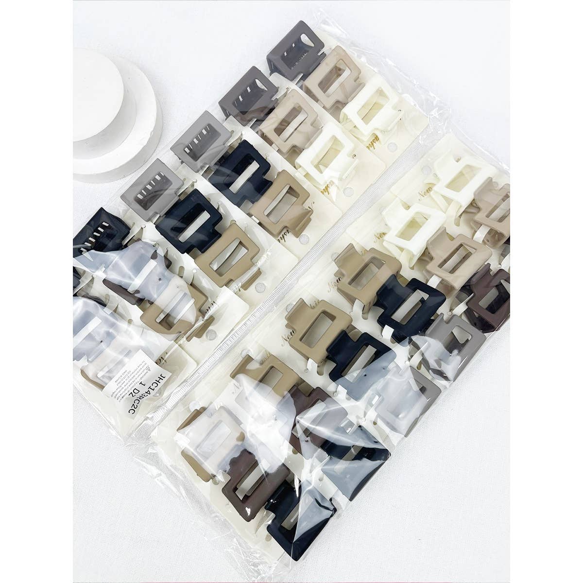 3-Pcs Neutral Mini Rectangle Claw Set