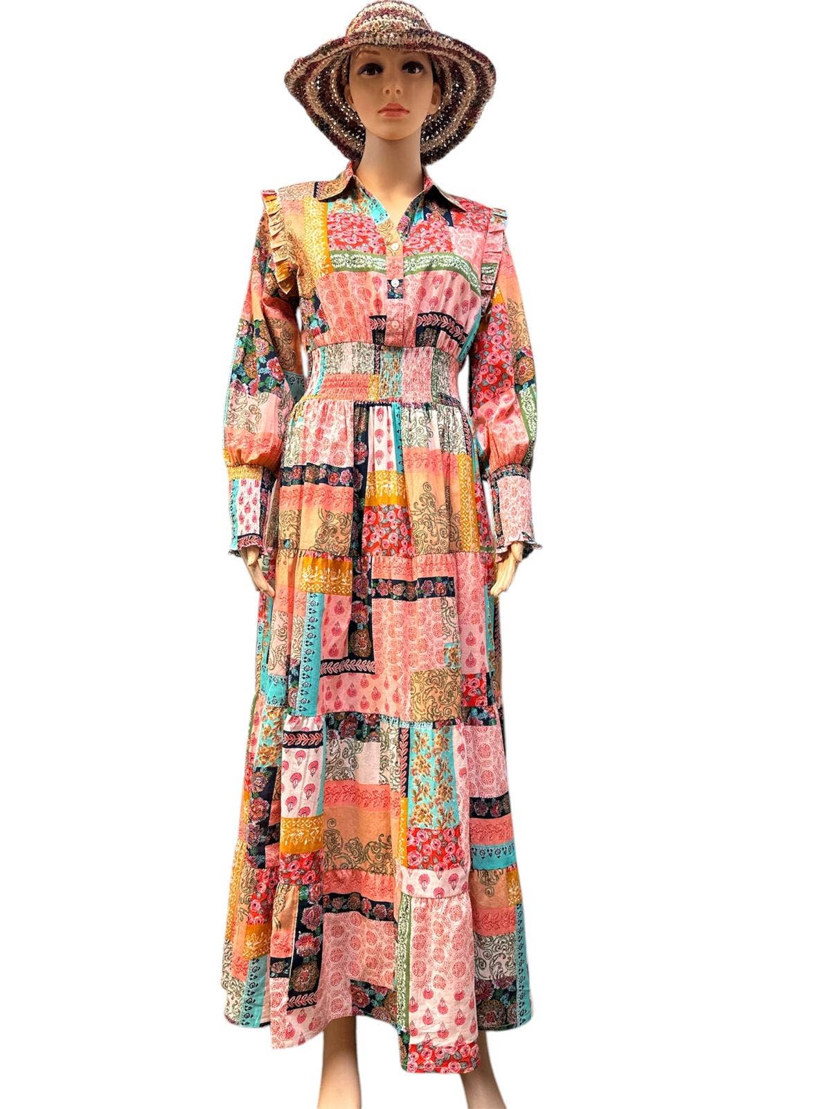 Patchwork Maxi Dress