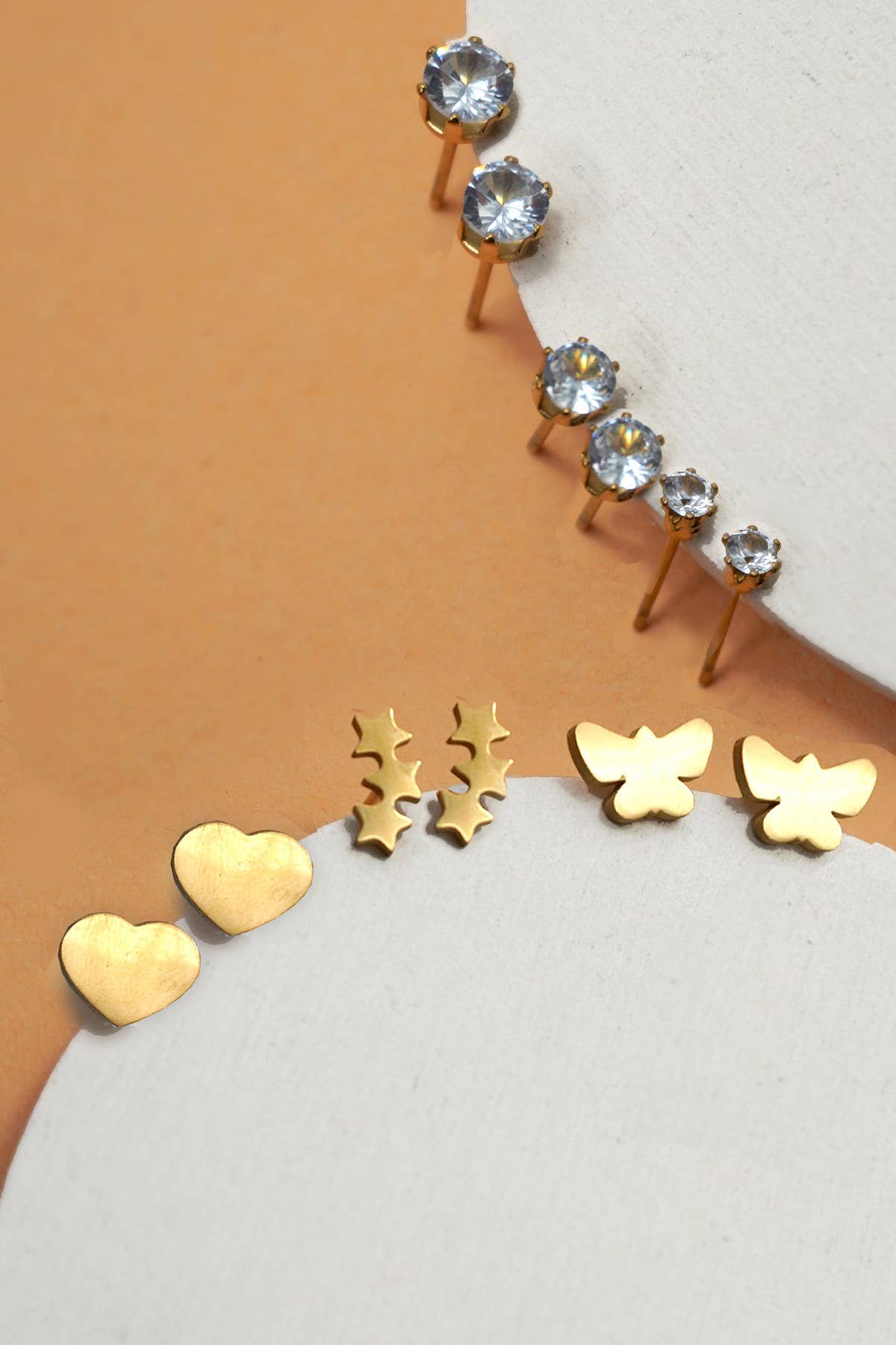 18K Set of 6 Studs | 40E455