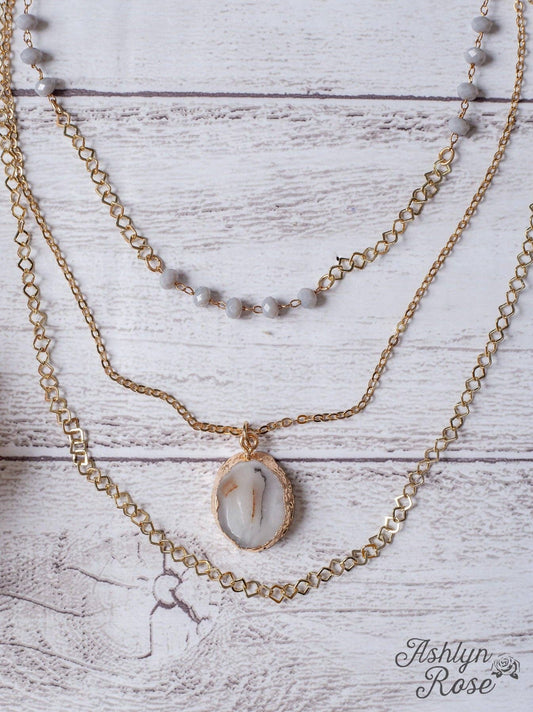 Agate Layered Necklace