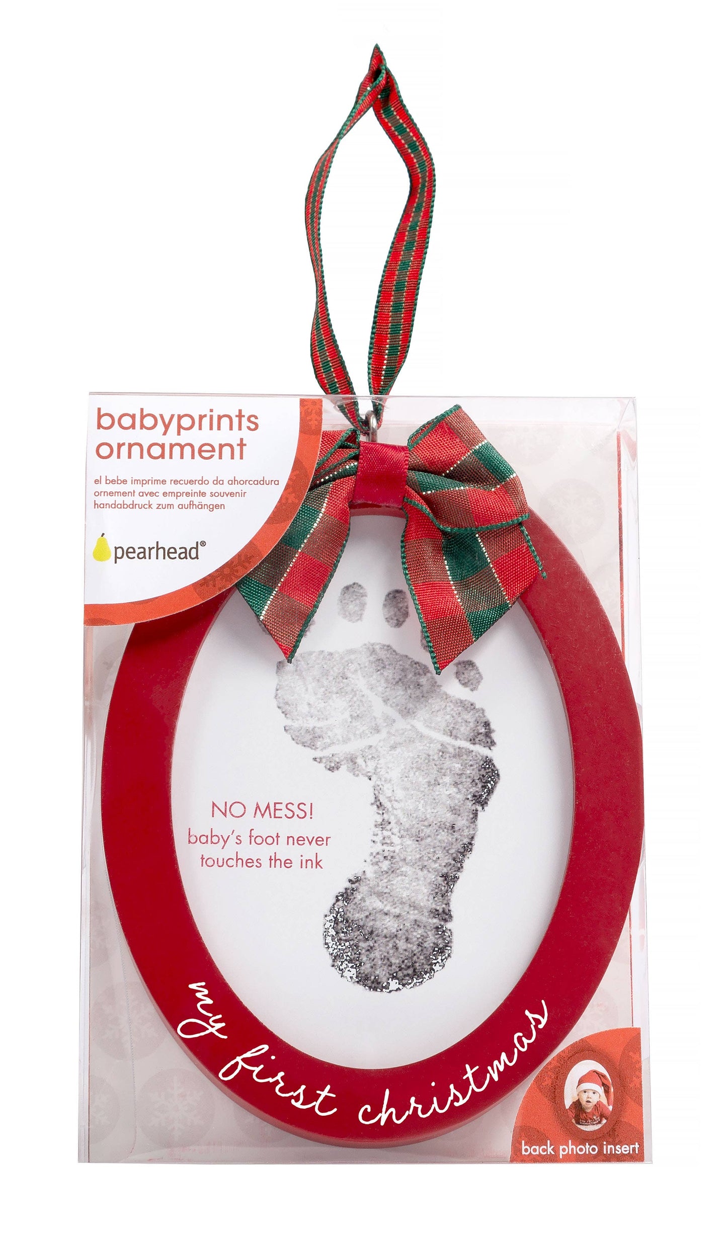 My First Babyprints Double-Sided Picture Christmas Ornament