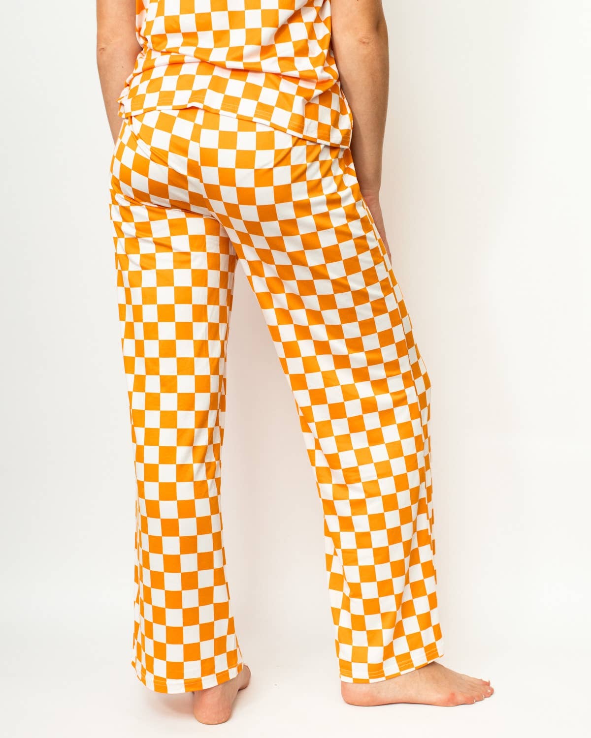 Checkerboard Sleep Pants White/Orange