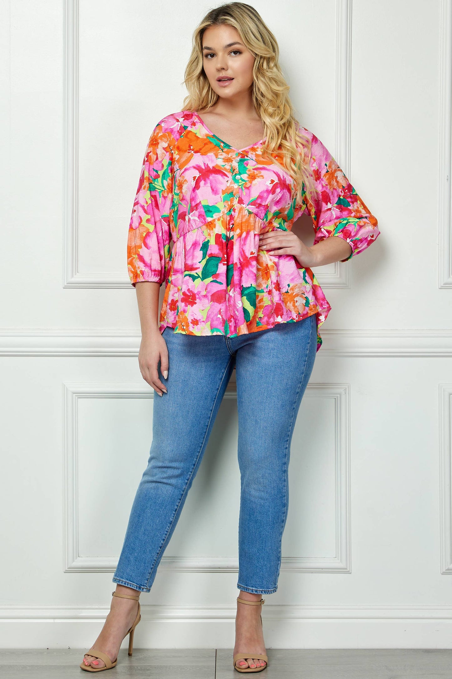 Pink Floral Top