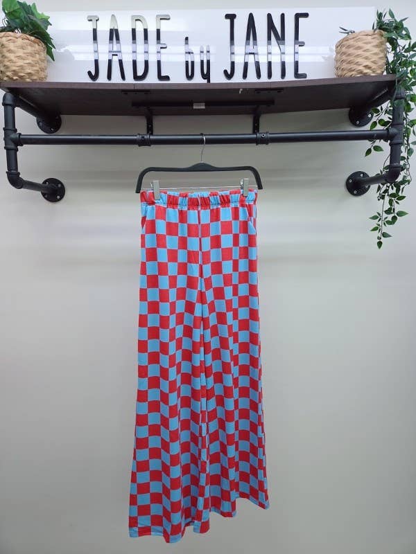 Plus Checkerboard Pants