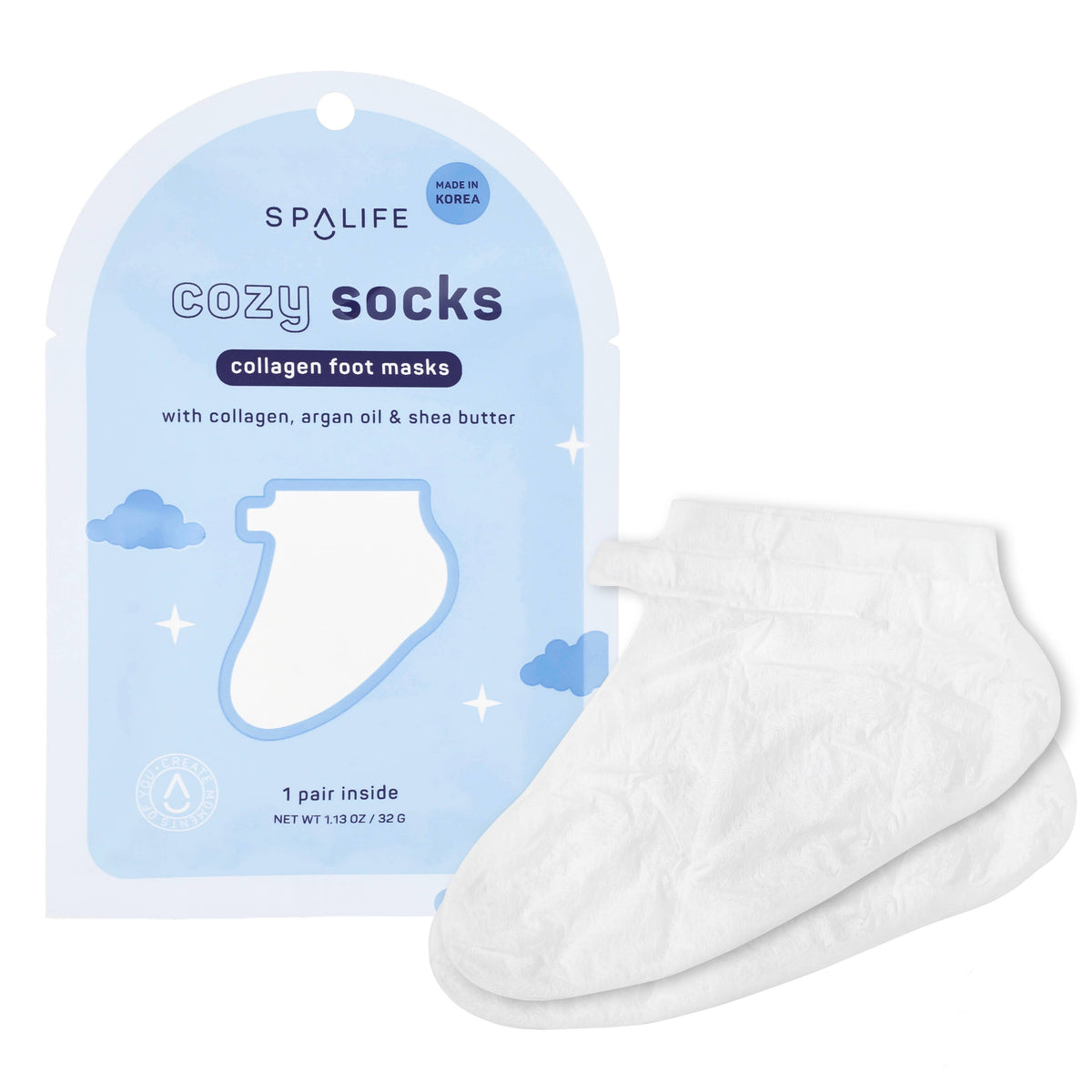 Cozy Socks Collagen Spa Foot Mask | Boo Basket Stuffers