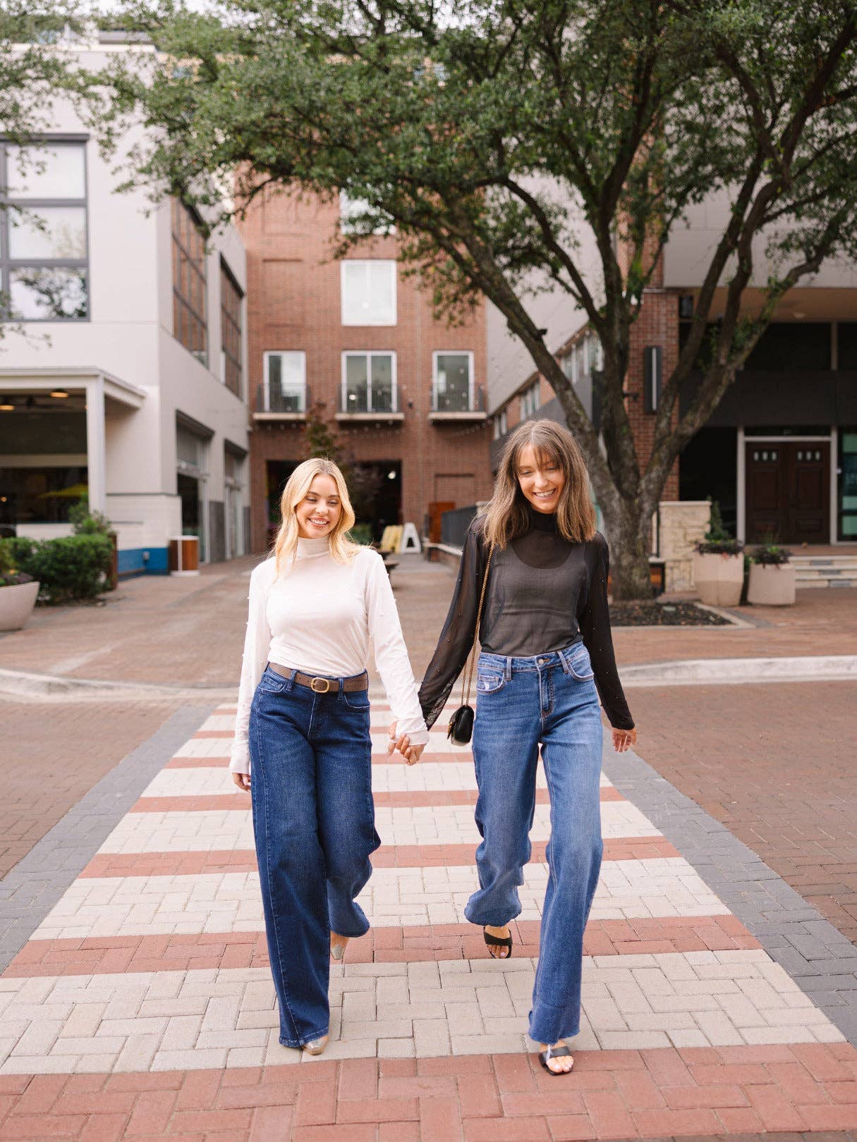 Mock Neck Mesh Top with Pearl Detail, Black