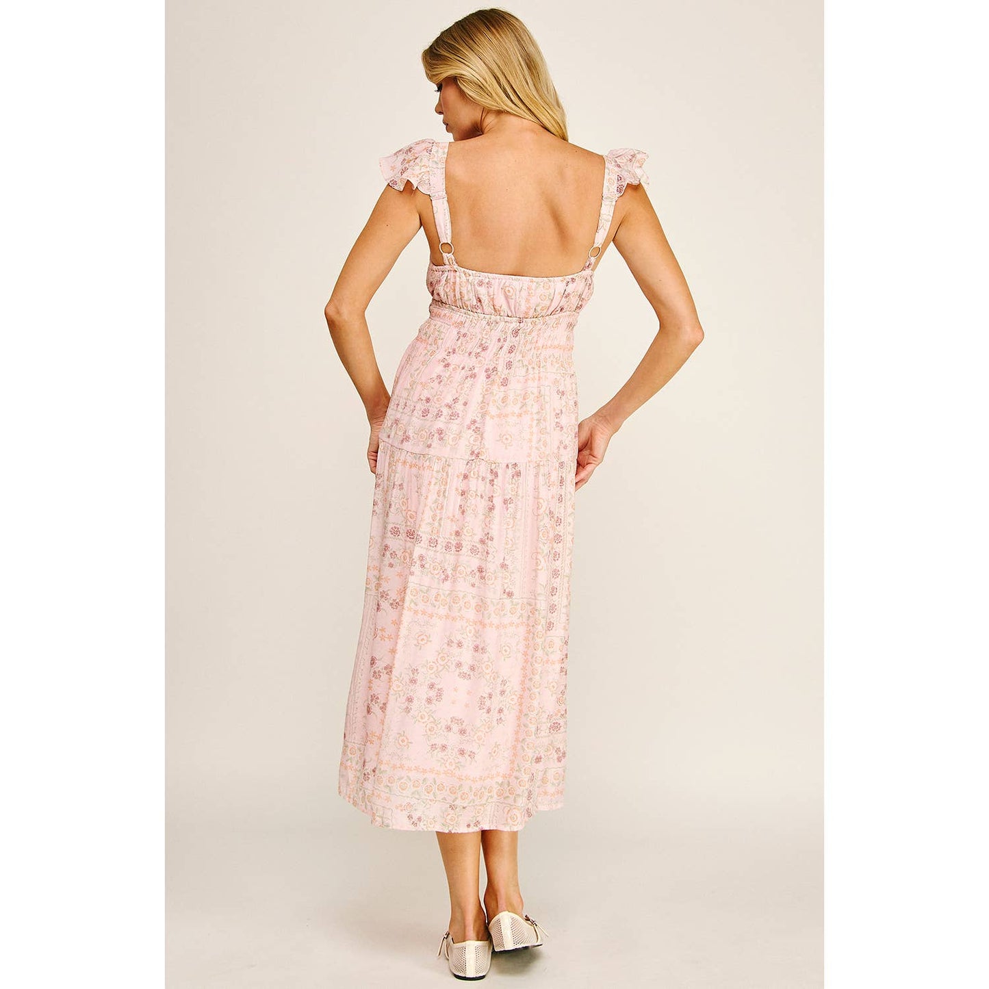 Patchwork Bloom Midi Dress