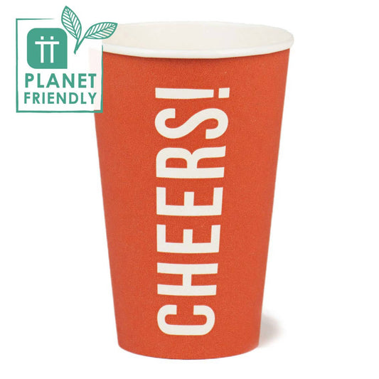 'Cheers' Red Paper Cups - 8 Pack, Game Day