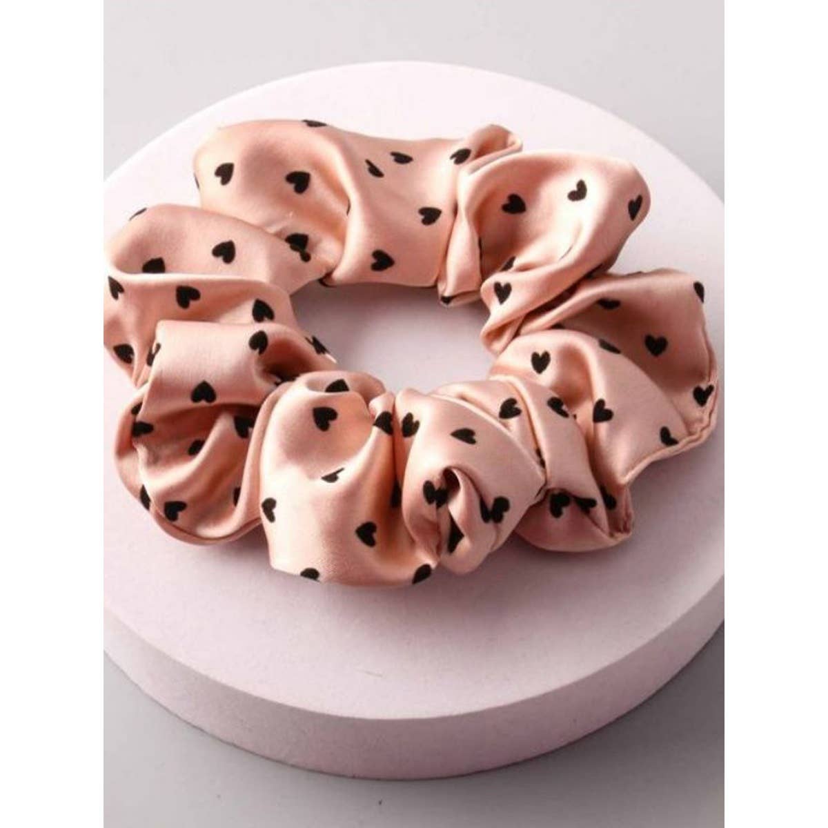 Heart Satin Scrunchies