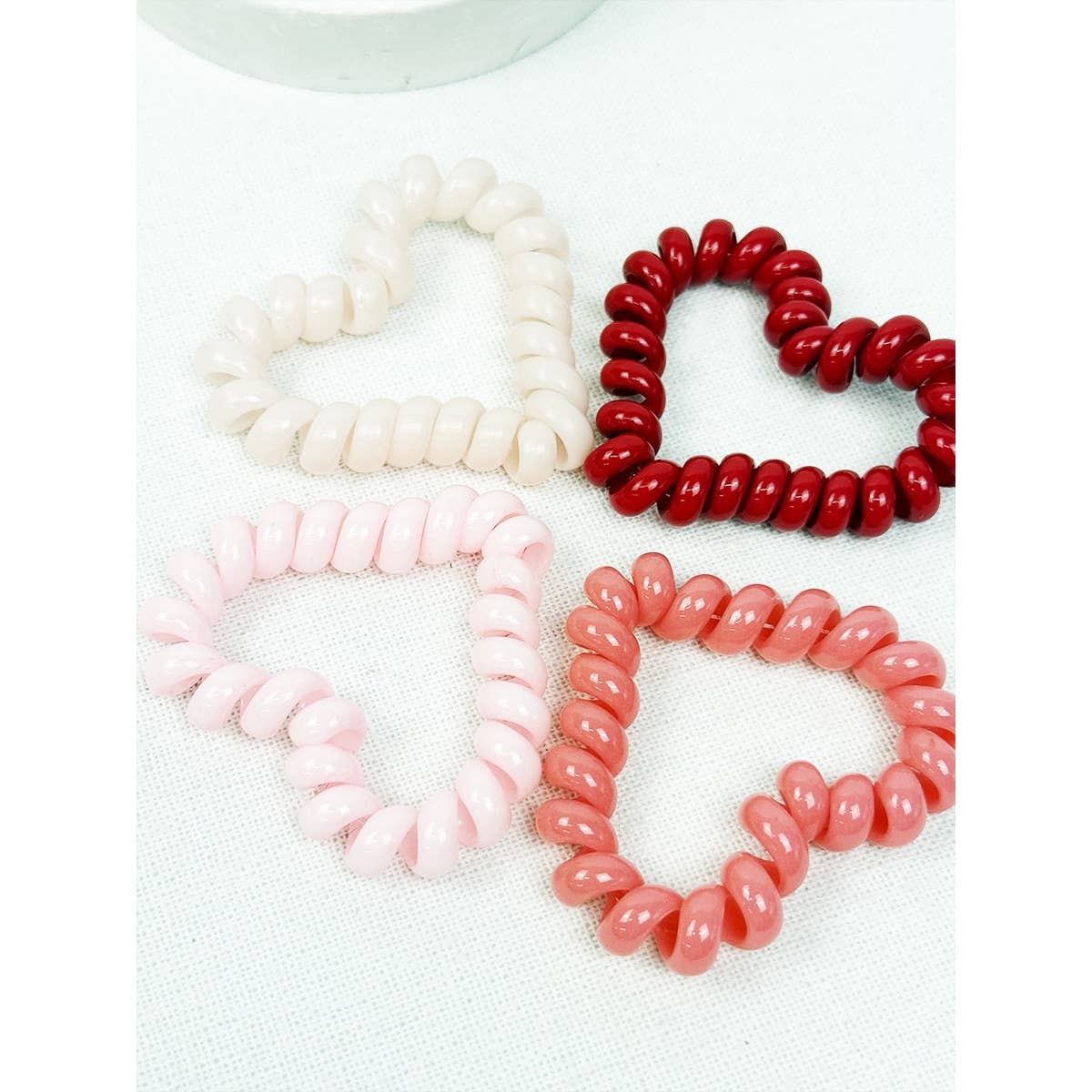 Heart Spiral Hair Tie Set