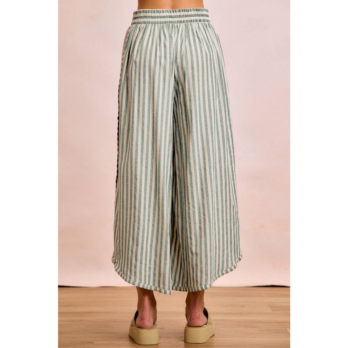 Floral Eyelet Wide Leg Pants