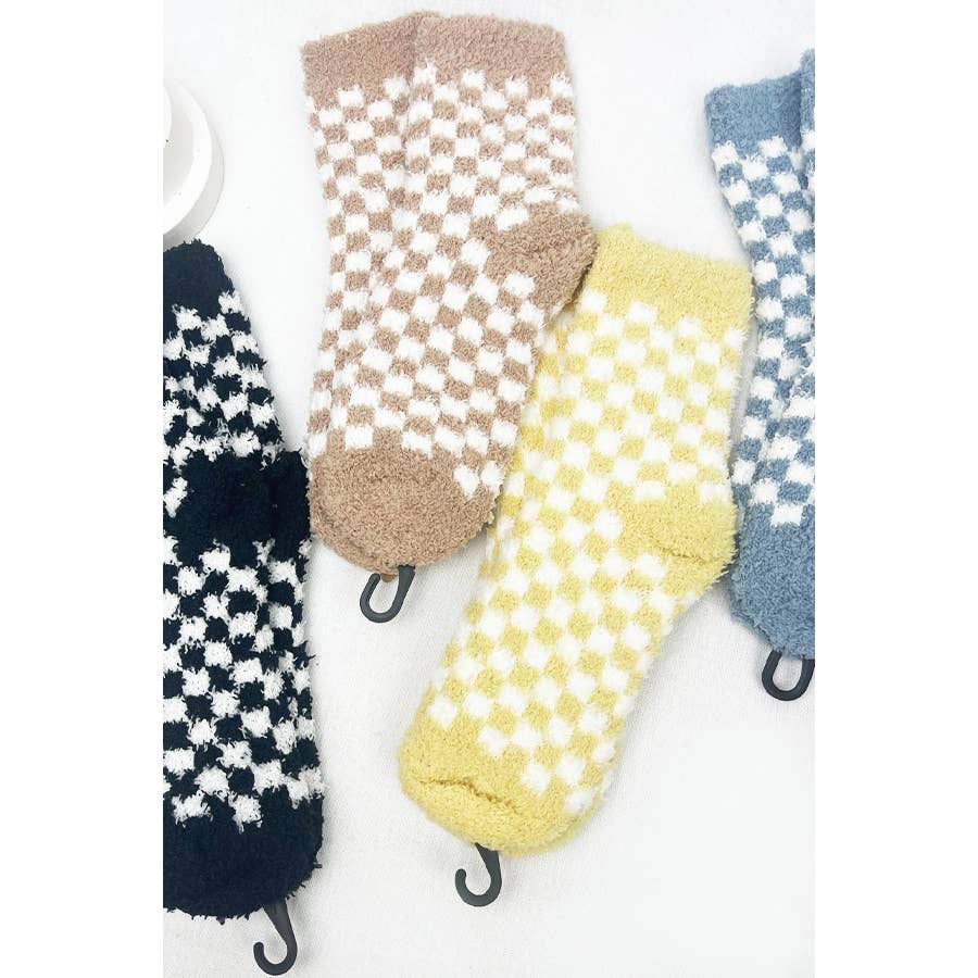 Checker Fleece Socks