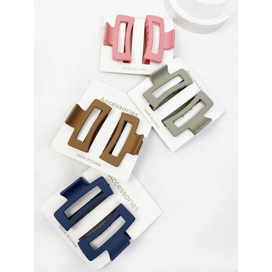 Matte Duo Hair Claw Clip