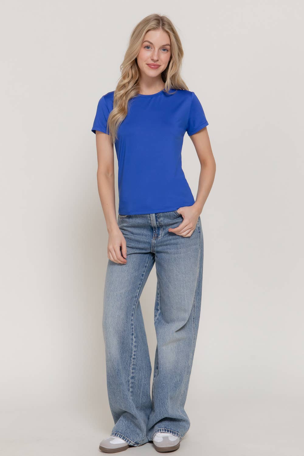 Short Sleeve Butter Soft Round Neck Top