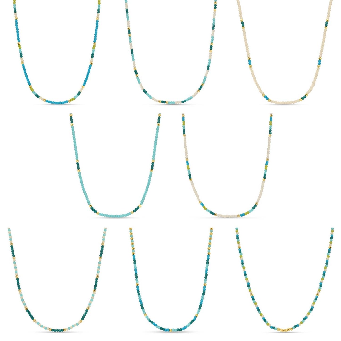 Splendid Iris Seed Bead Necklaces