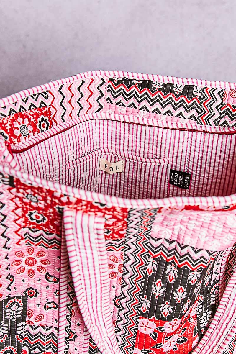 Quilted Woven Bohemian Tote Bag