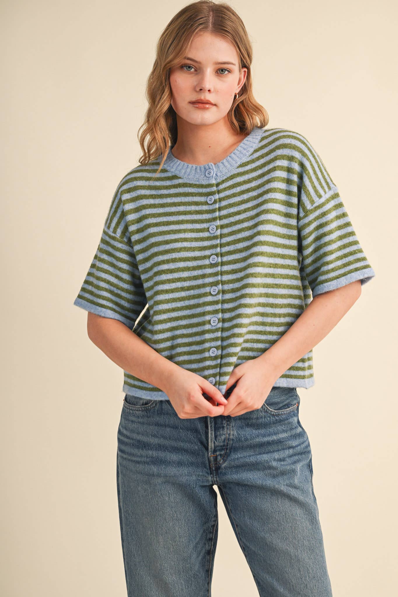 Lilly Striped Sweater Cardigan