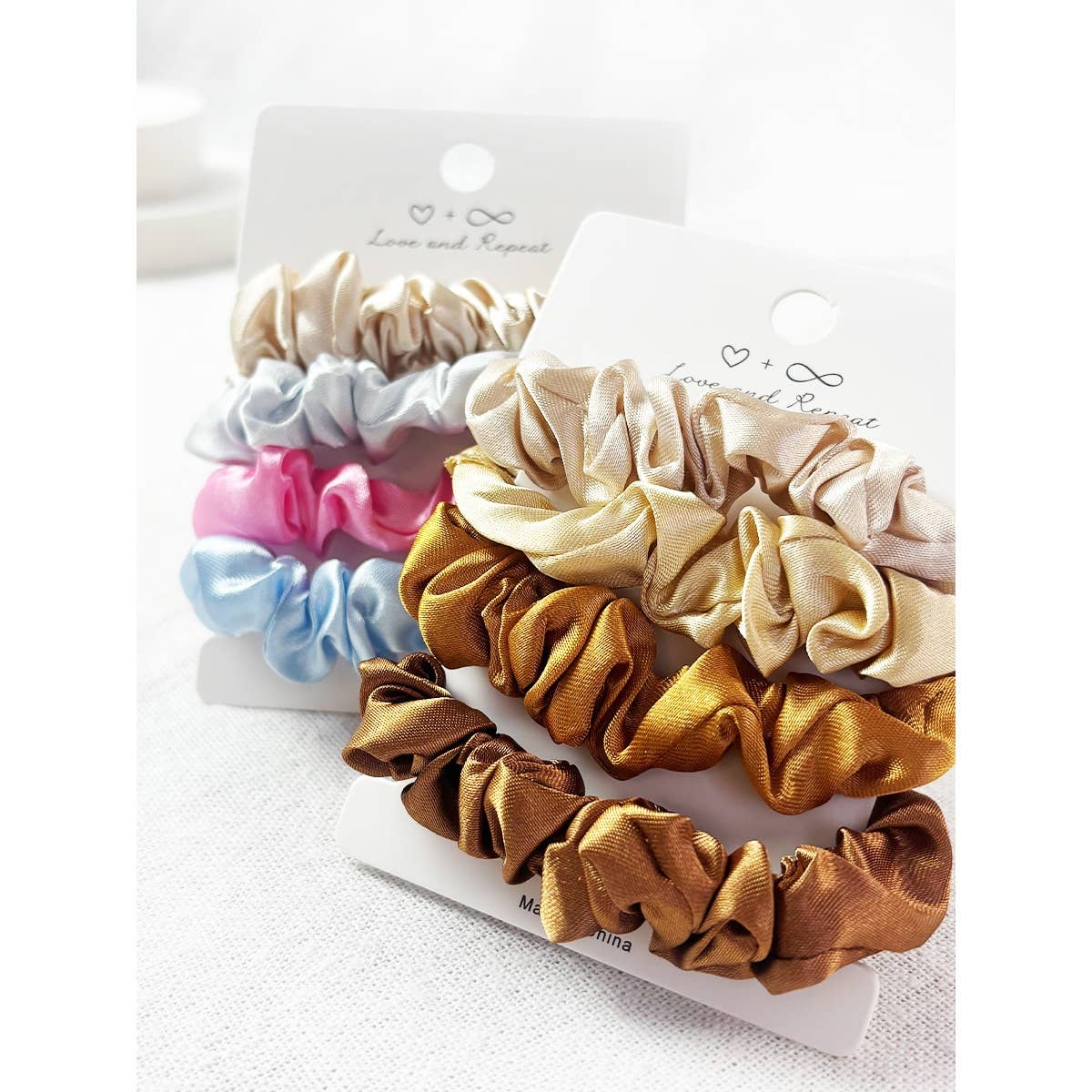 4-Pcs Satin Scrunchie Set
