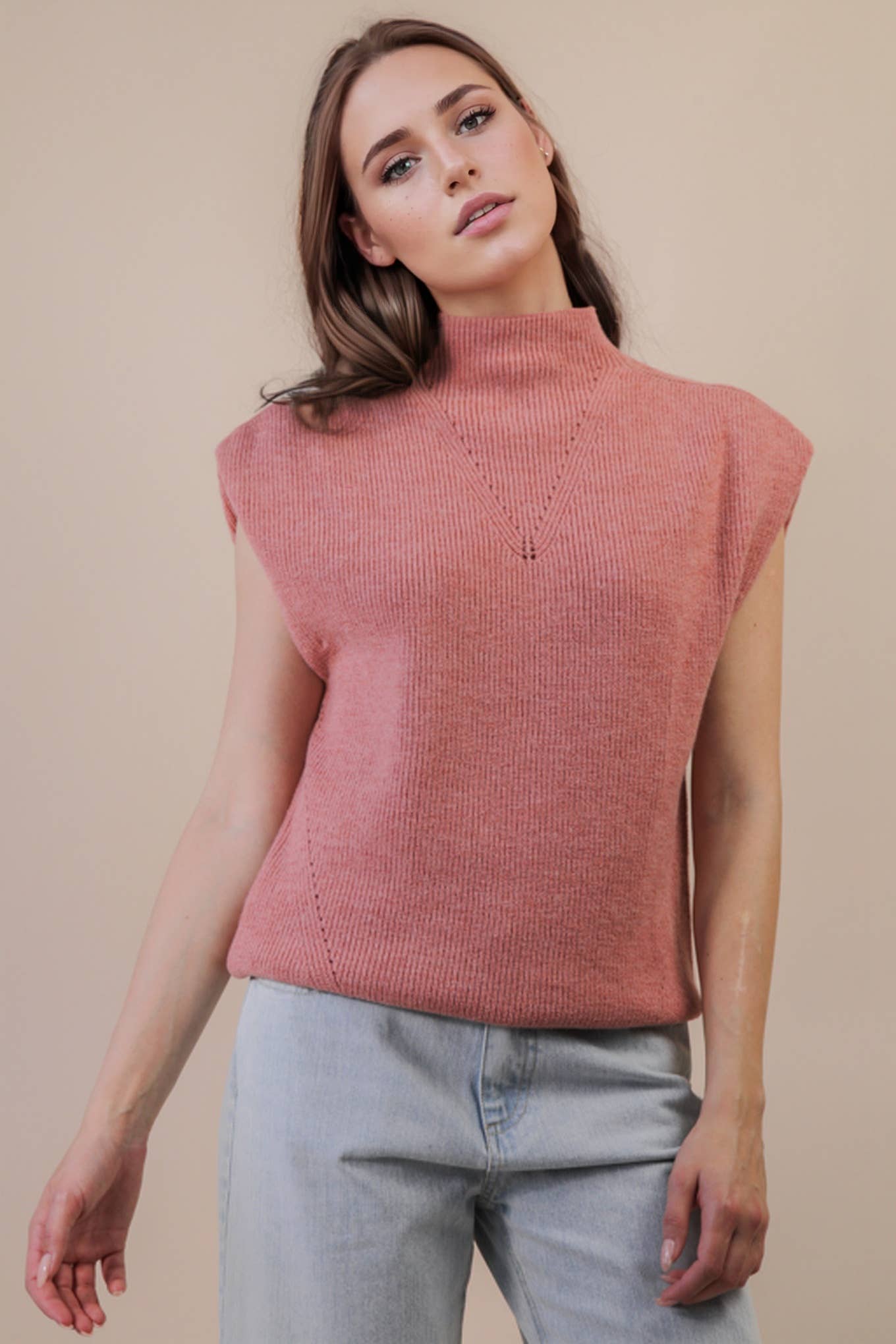 Soft Knit Sweater Vest Top