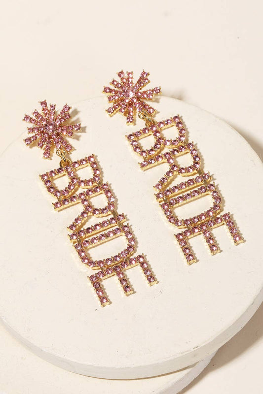 Pave Bride Drop Earrings