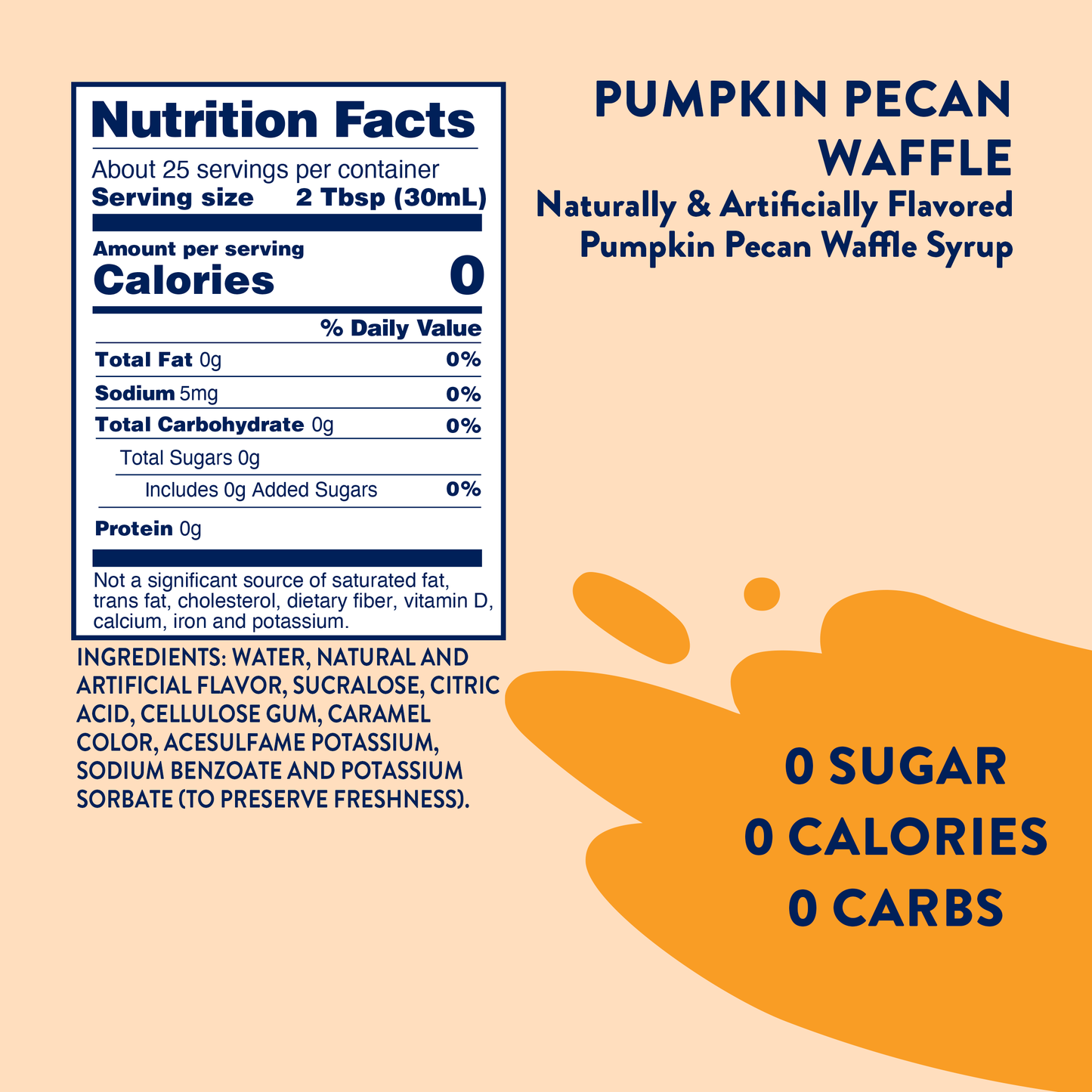 Sugar Free Pumpkin Pecan Waffle Syrup